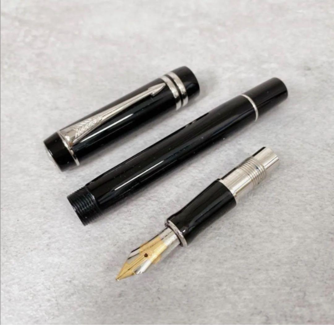 W014 PARKER DUOFOLD 18K750 金 万年筆 筆記用具