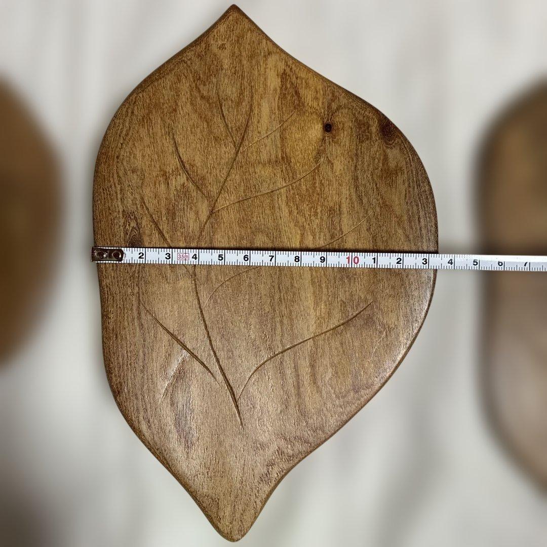 欅　樹皮葉型銘々皿　6枚セット