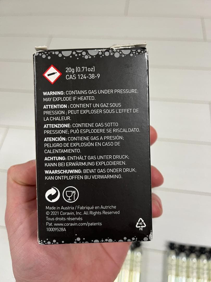 CORAVIN コラヴァン スパークリング用 炭酸ガスカプセル 未使用11本