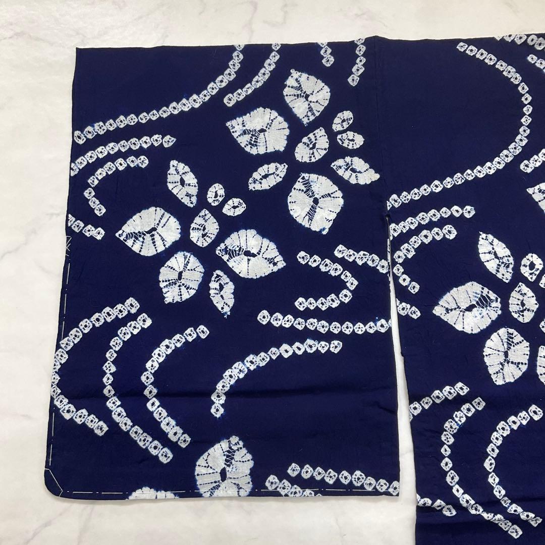 厳選◆夏物浴衣◆未使用同然◆有松鳴海絞り木綿◆総手絞り◆仕付け裄69丈161.5