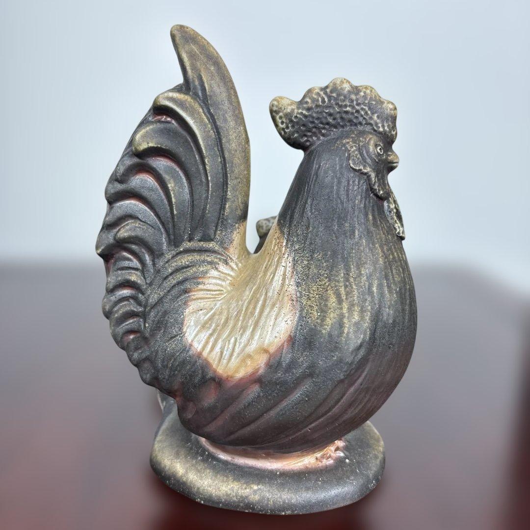 備前焼　干支　酉　縁起物　置物　供箱