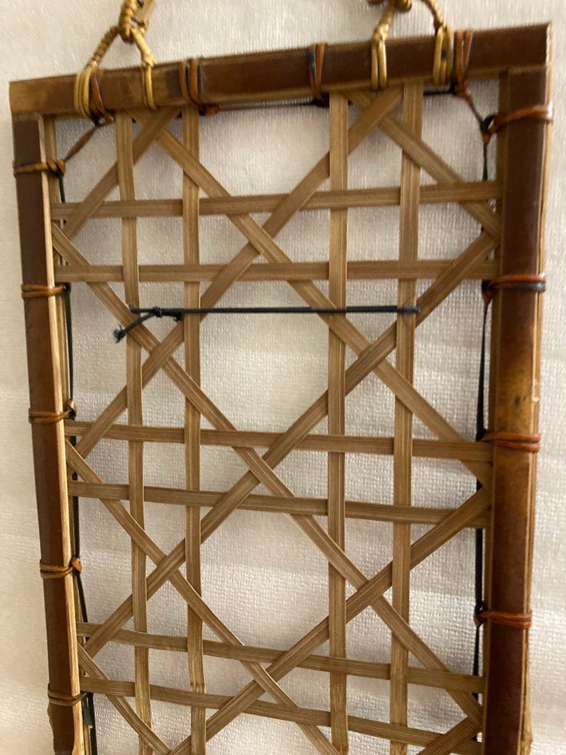 竹工芸　短冊かけ　竹　八木澤正