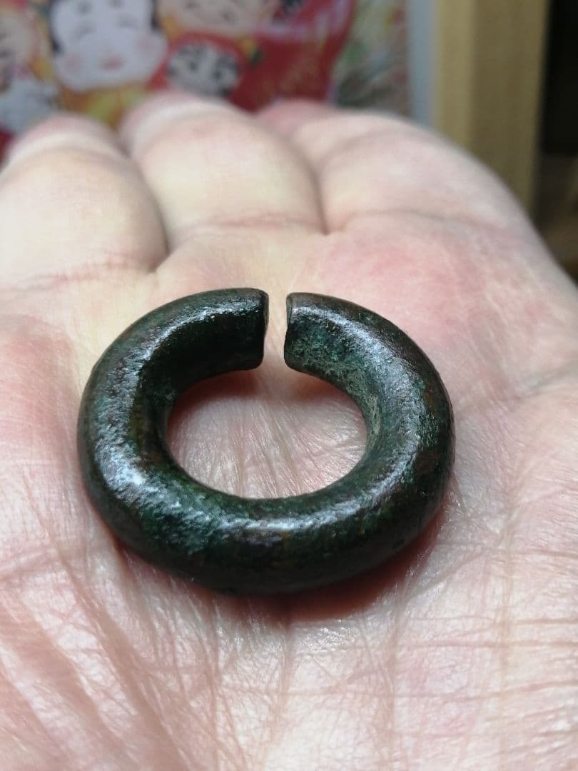 ★【古墳期】『高麗青銅耳環』　　二対。本物　古墳よりの発掘品です。