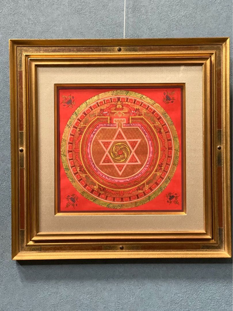 チベット マンダラ 額縁 インテリア アート