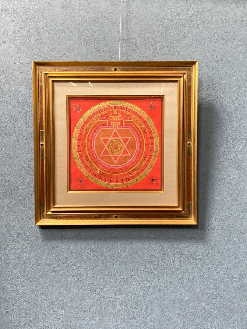 チベット マンダラ 額縁 インテリア アート