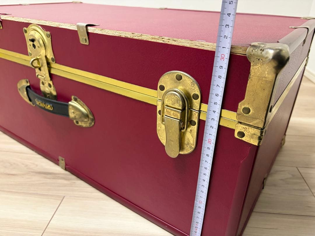 SEWARD（スワード） トランク 収納箱 ヴィンテージ風 ワインレッド