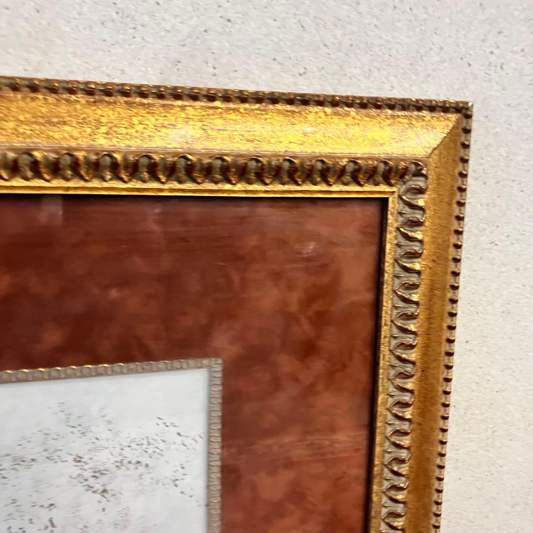 大型絵画 アンティーク 金縁 フラワーポット オブジェ アート 芸術美術 壁掛け