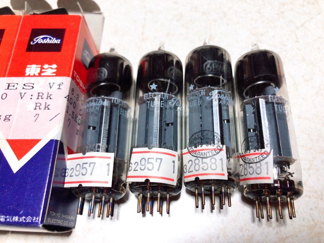 Toshiba 6BM8 真空管 4本セット