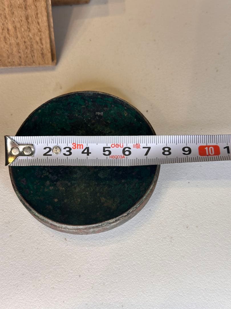 汉時代 銅製 香合　内部緑青有　神鳥文　共箱付　時代物