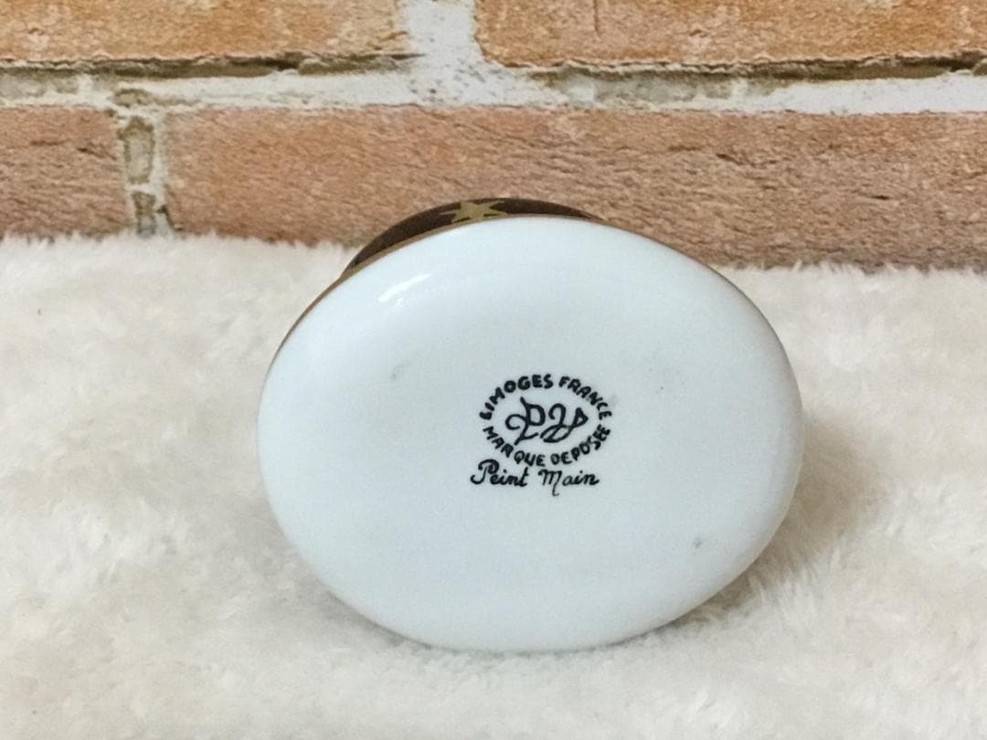 希少 リモージュボックス シルクハット ウサギ LIMOGES