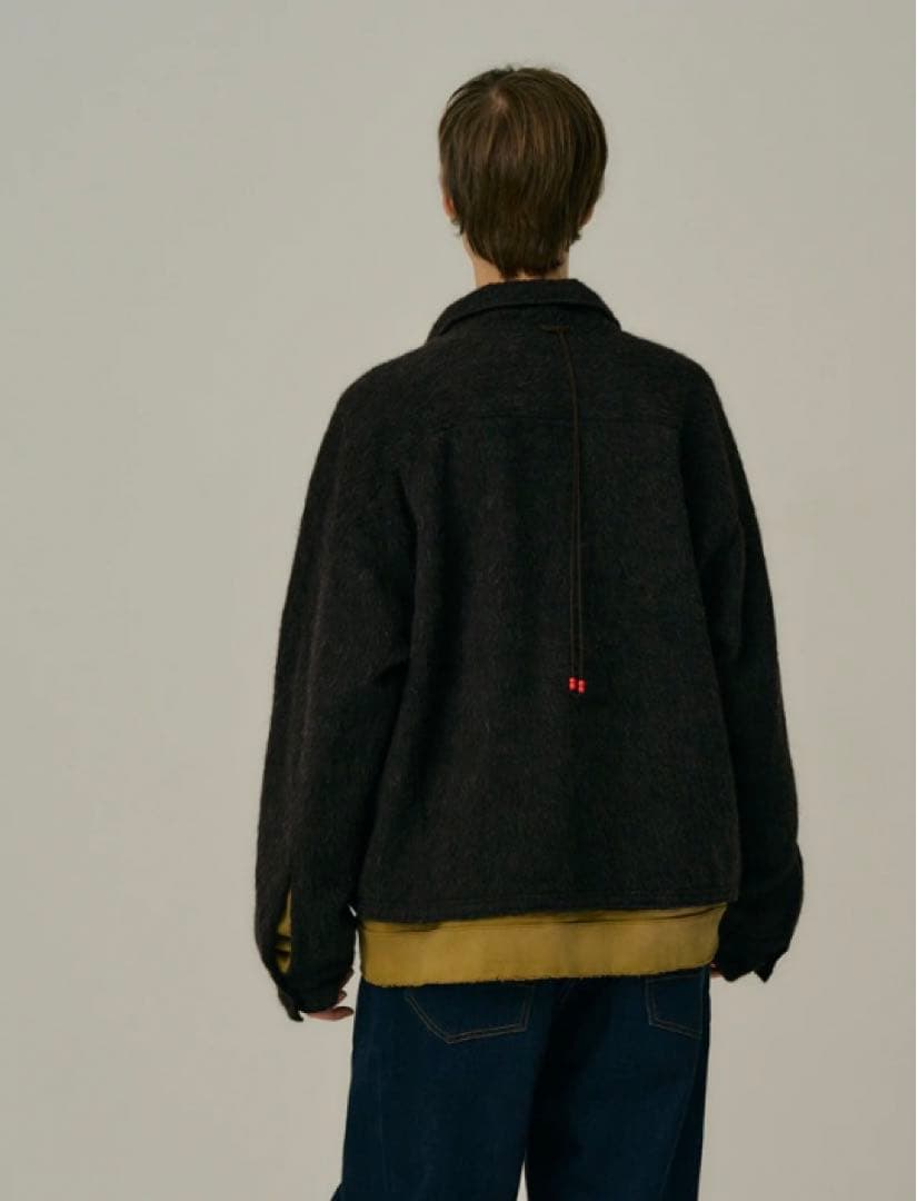 ancellm（アンセルム） SHAGGY ZIPUP SHIRT(BROWN)