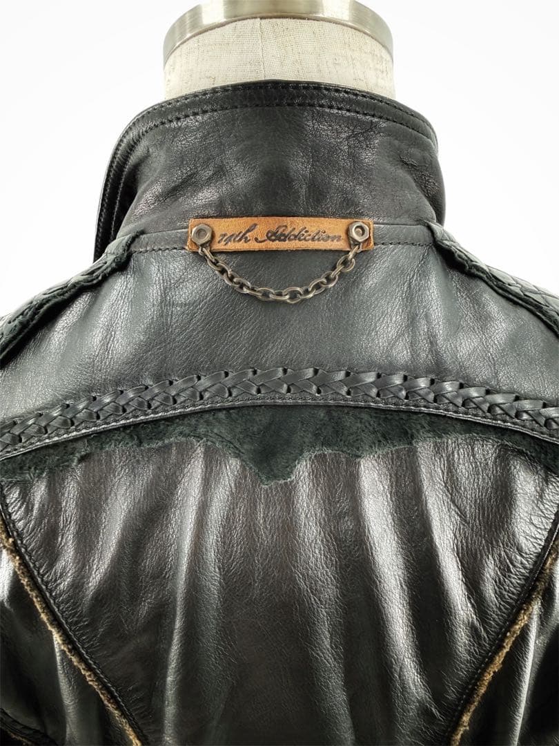 【特注品】14thaddiction レザージャケット クロコダイル調 革ジャン