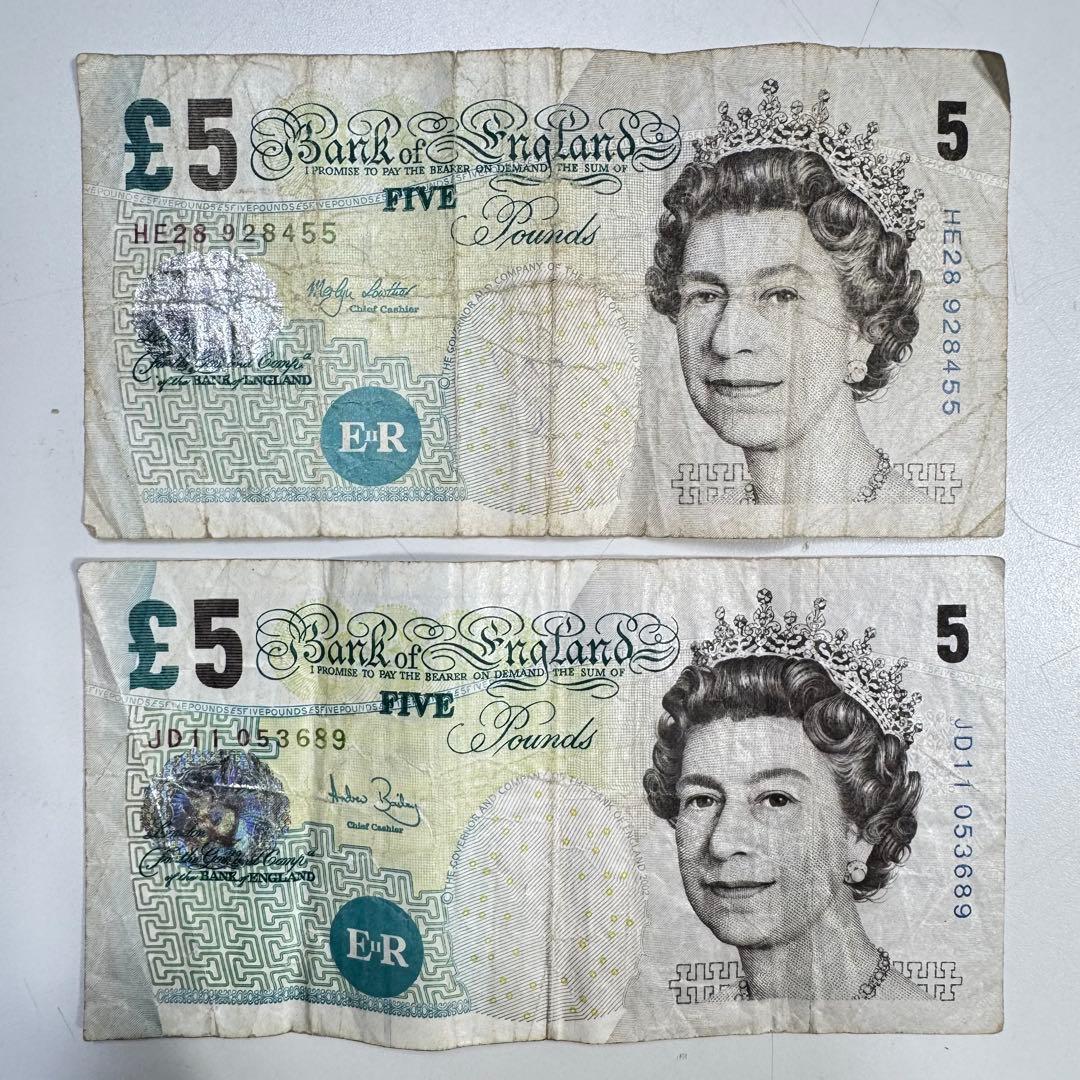 芙*子様 旧紙幣 イギリス紙幣 60ポンド £5 £10 £20 紙幣セット コ