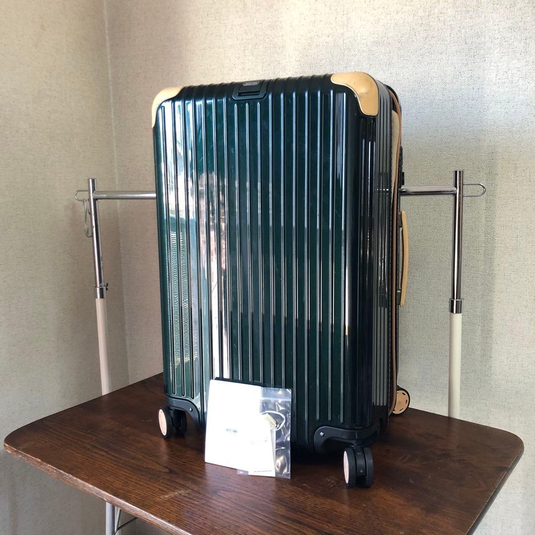 希少 RIMOWA リモワ ボサノバ 70L 4輪 キャリー グリーン レザー
