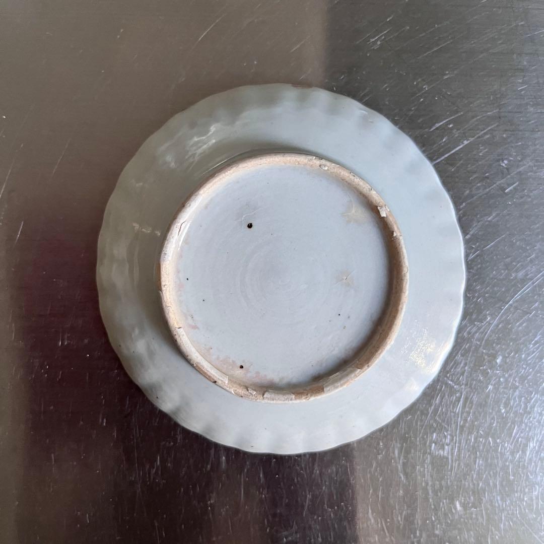 骨董　古伊万里　白磁　菊形　なます皿＆小皿セット