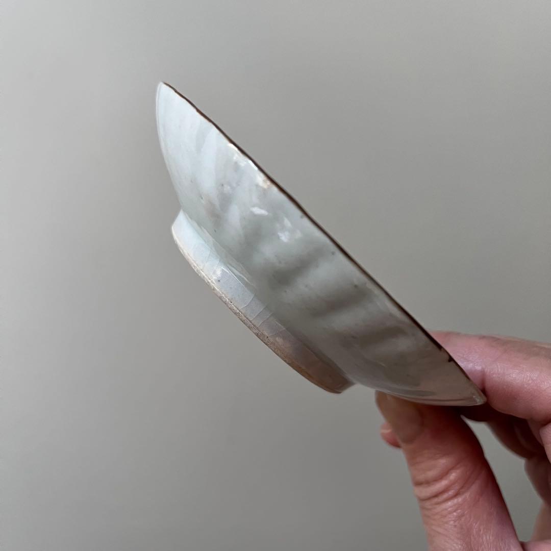 骨董　古伊万里　白磁　菊形　なます皿＆小皿セット