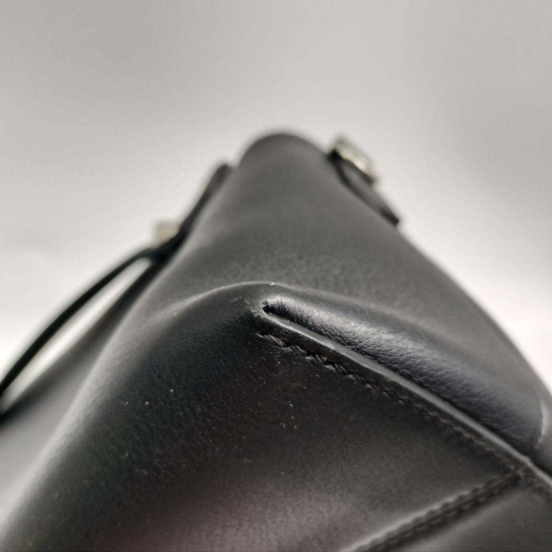 FENDI ブラックレザー バイザウェイ ショルダーバッグ