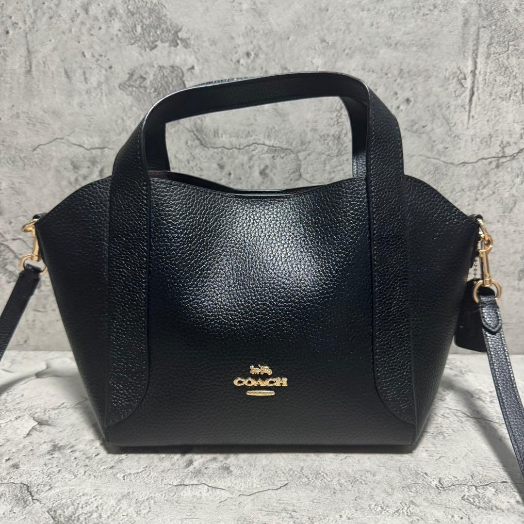 未使用級✨️コーチ 2way ショルダーバッグ ハドリー ホーボー21 レザー 黒