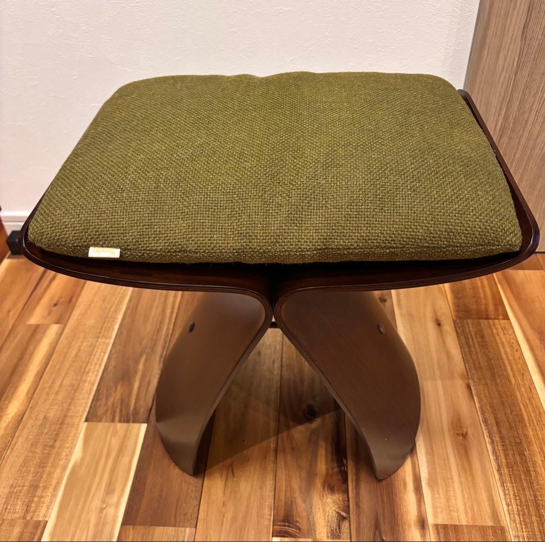 最終値下げ【美品】天童木工　柳宗理　バタフライスツール専用クッション付き