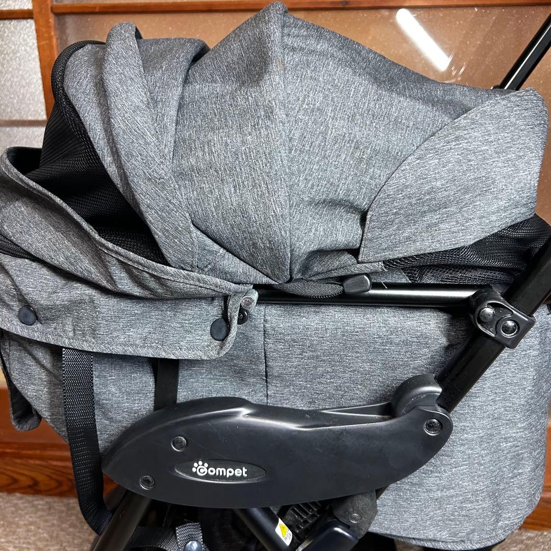 美品 コムペットペットカート　ミリミリライトアルファ　ブラック