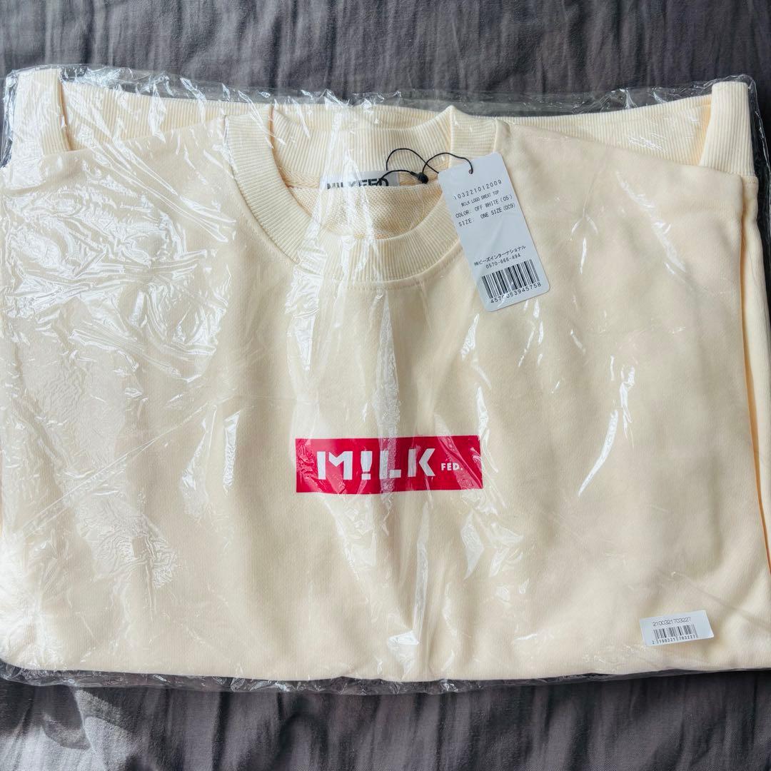 MILKFED.×M!LK Sweat Off White