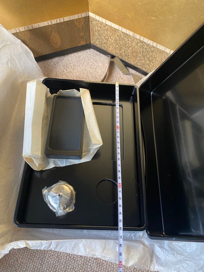 螺鈿唐子　硯箱　武蔵川建三(貢山)氏作