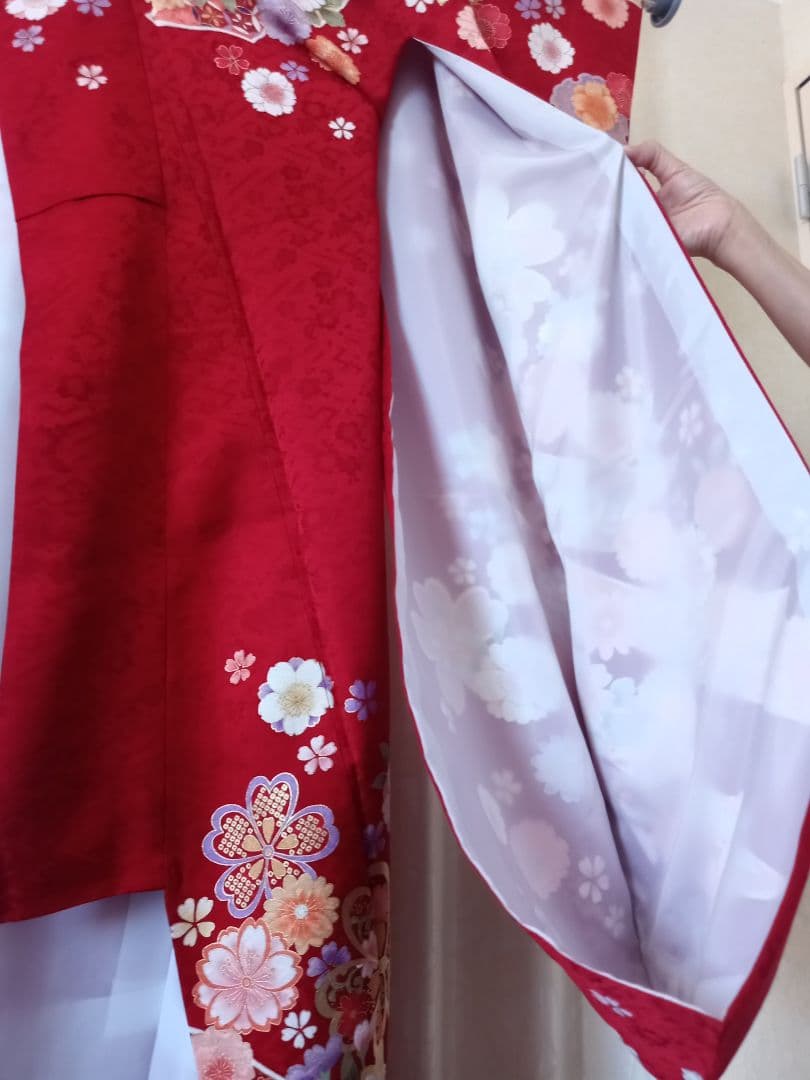 ★れもんざめ様★【京都きもの友禅】振袖赤＋着物帯