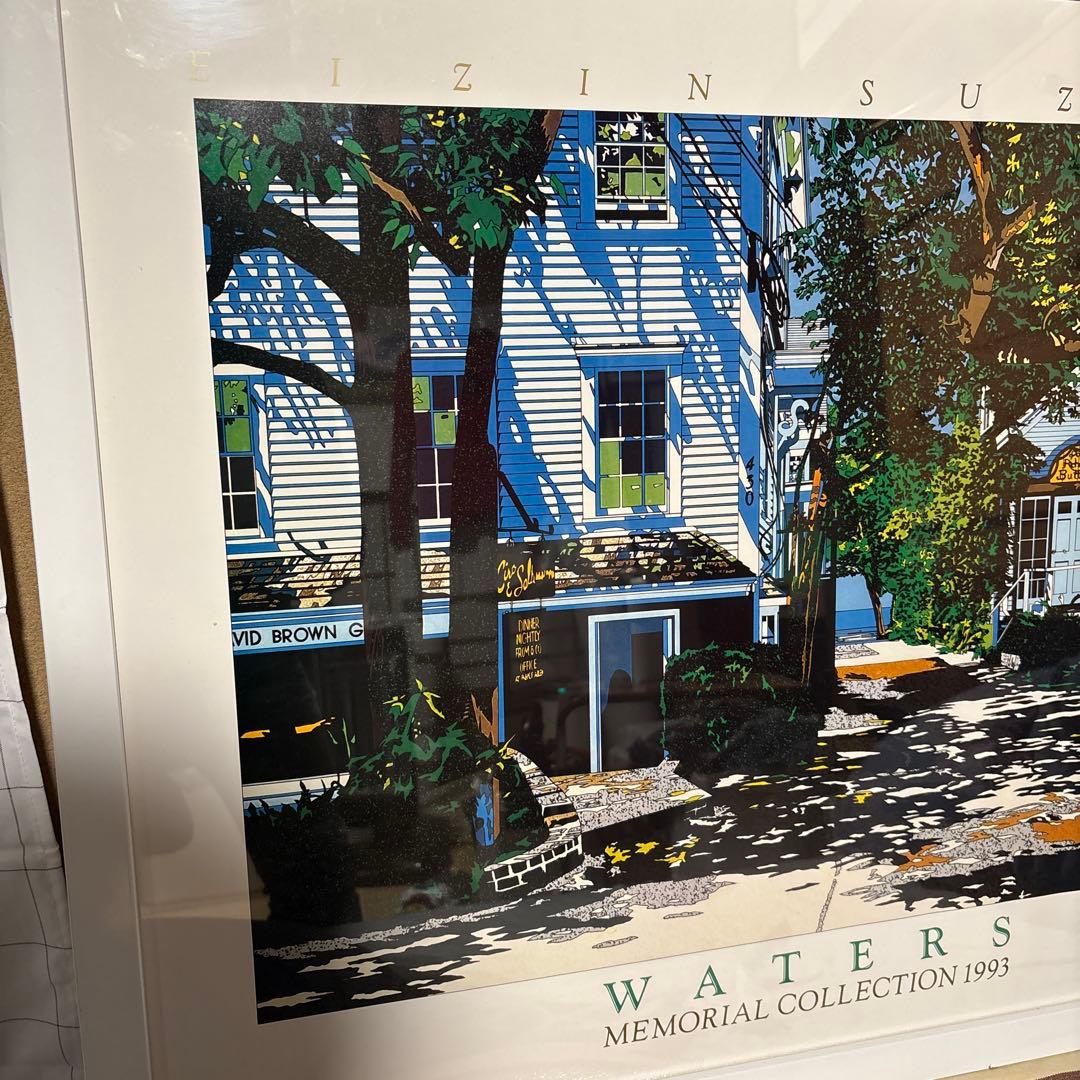 鈴木英人 プロビンスタウン ハウス イラスト アートポスター 額付き