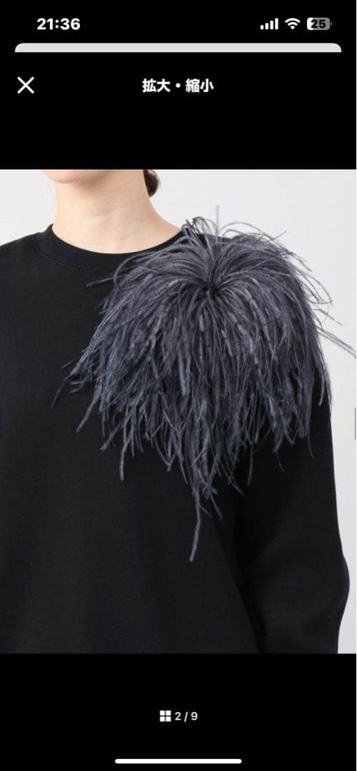 VERMEIL par iena オーストリッチコサージュ