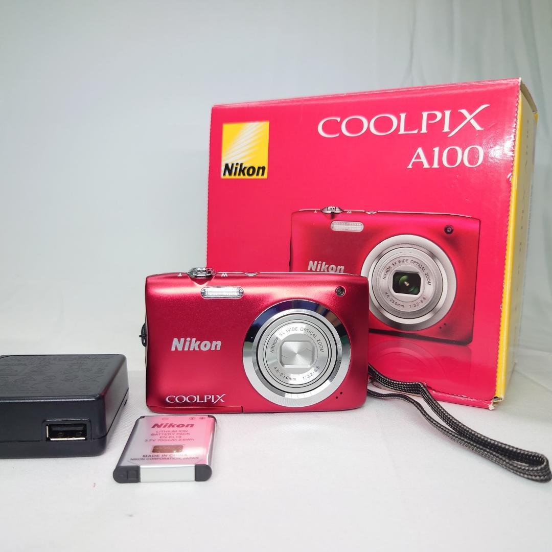 Nikon ニコン COOLPIX A100 コンパクトデジタルカメラ レッド