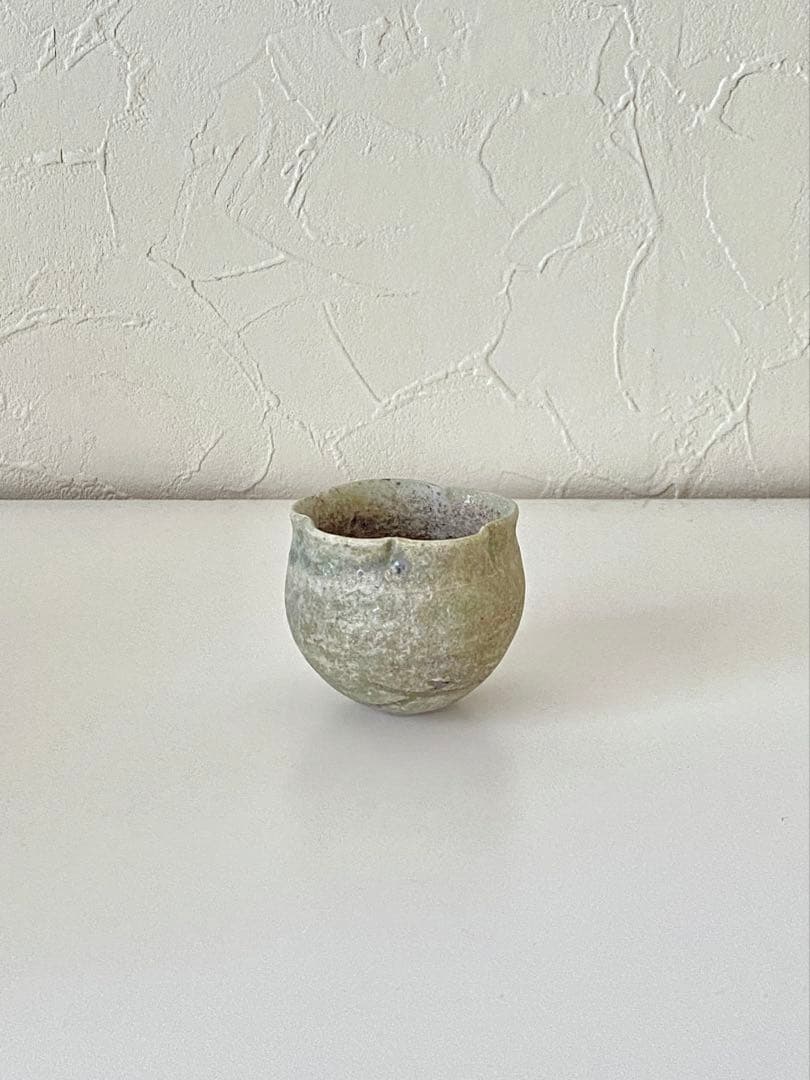 辻村唯　自然釉輪花ぐい呑