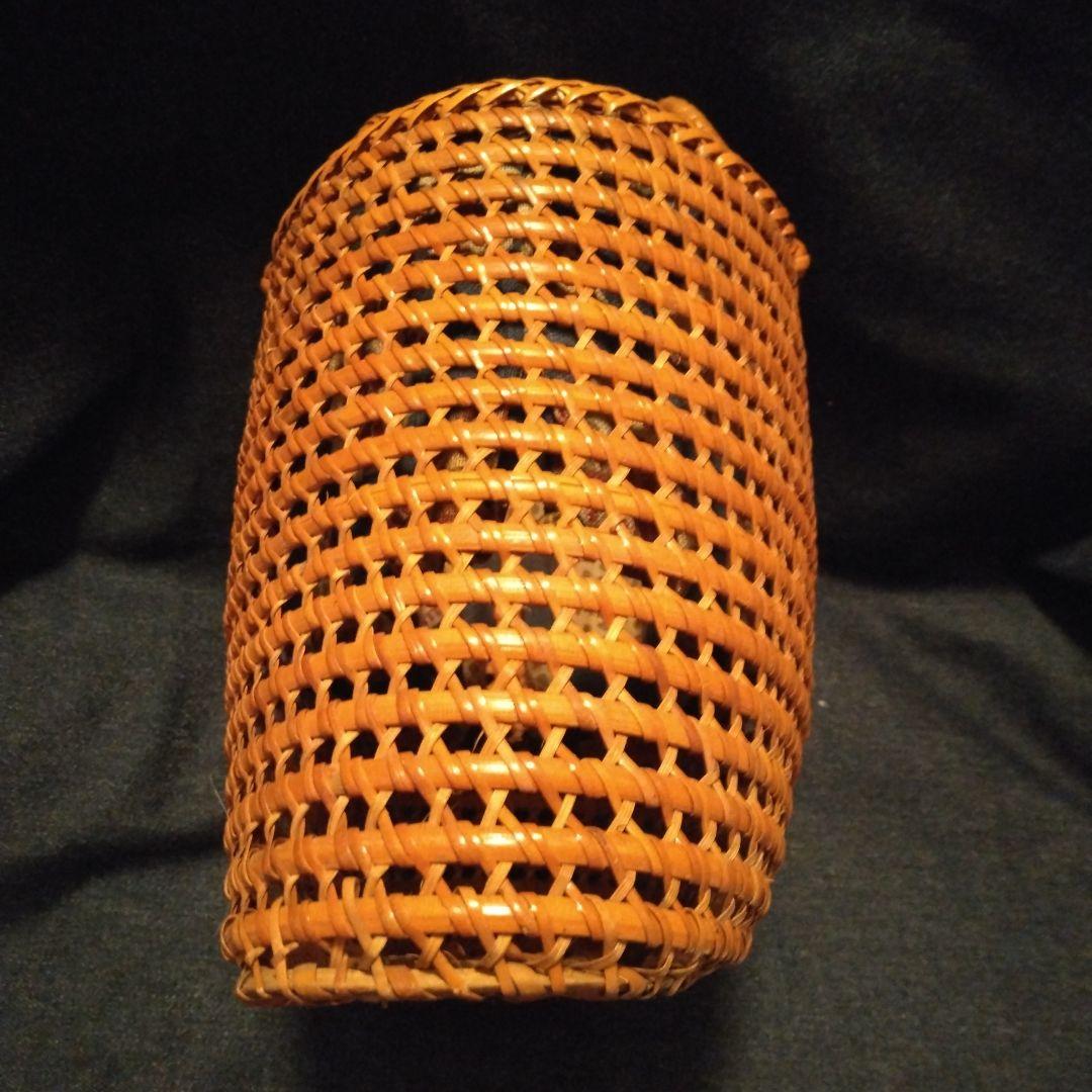 戦前の手提げバック　竹製？ 骨董　和更紗　中古品　アンティーク　着物