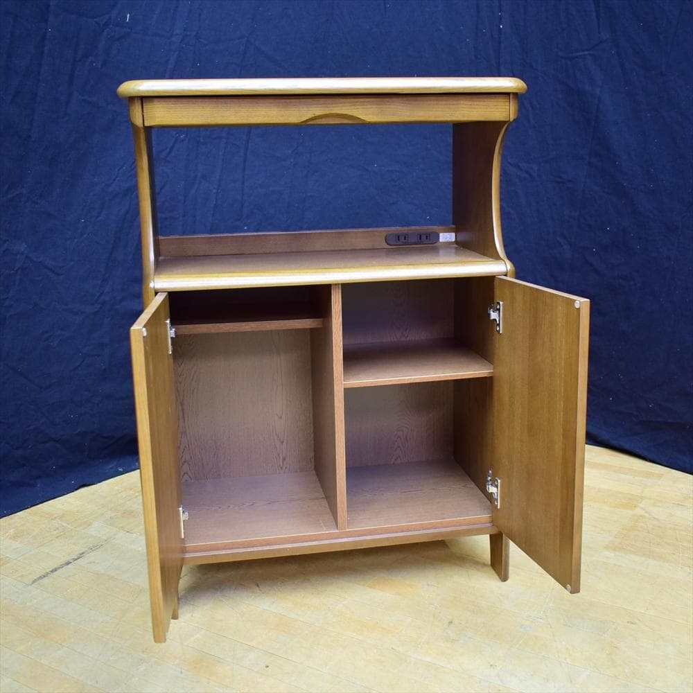 カリモク　天然木　電話台　FAX台　キャブネット　サイドボード　花台　コンソール