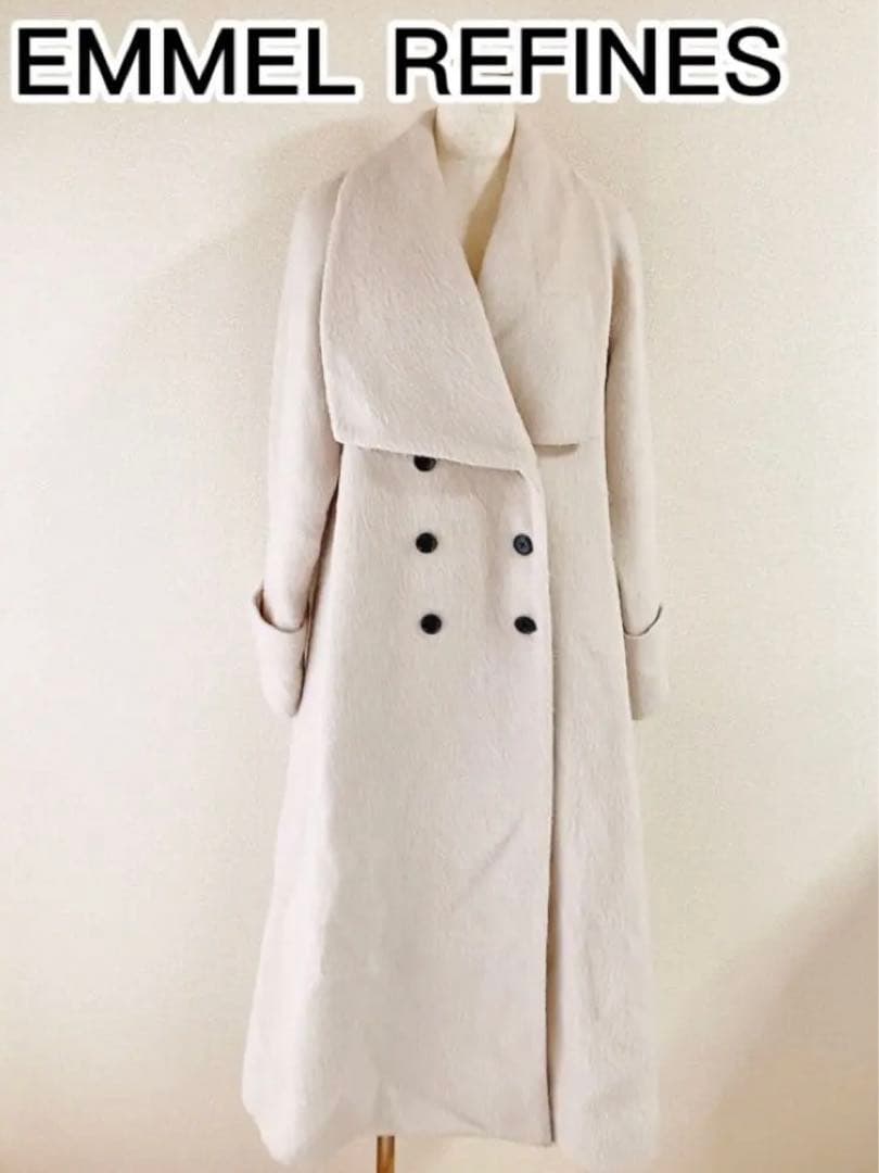 美品EMMEL REFINES チェスターコート　ロングコート　ウール　アルパカ