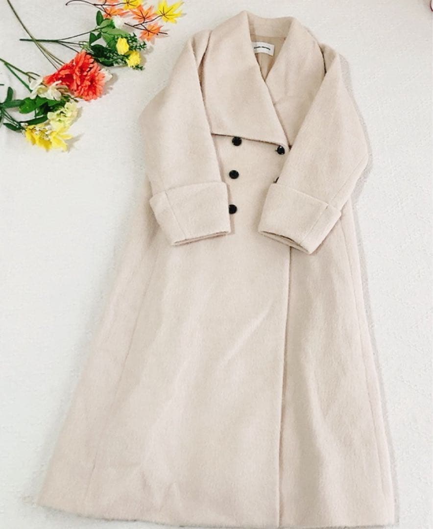 美品EMMEL REFINES チェスターコート　ロングコート　ウール　アルパカ