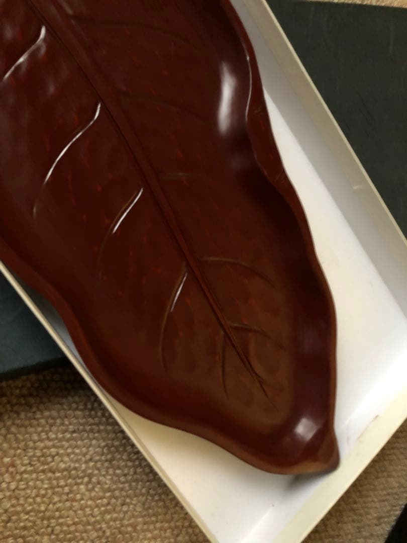 漆器 葉型 盆 箱入　40㎝