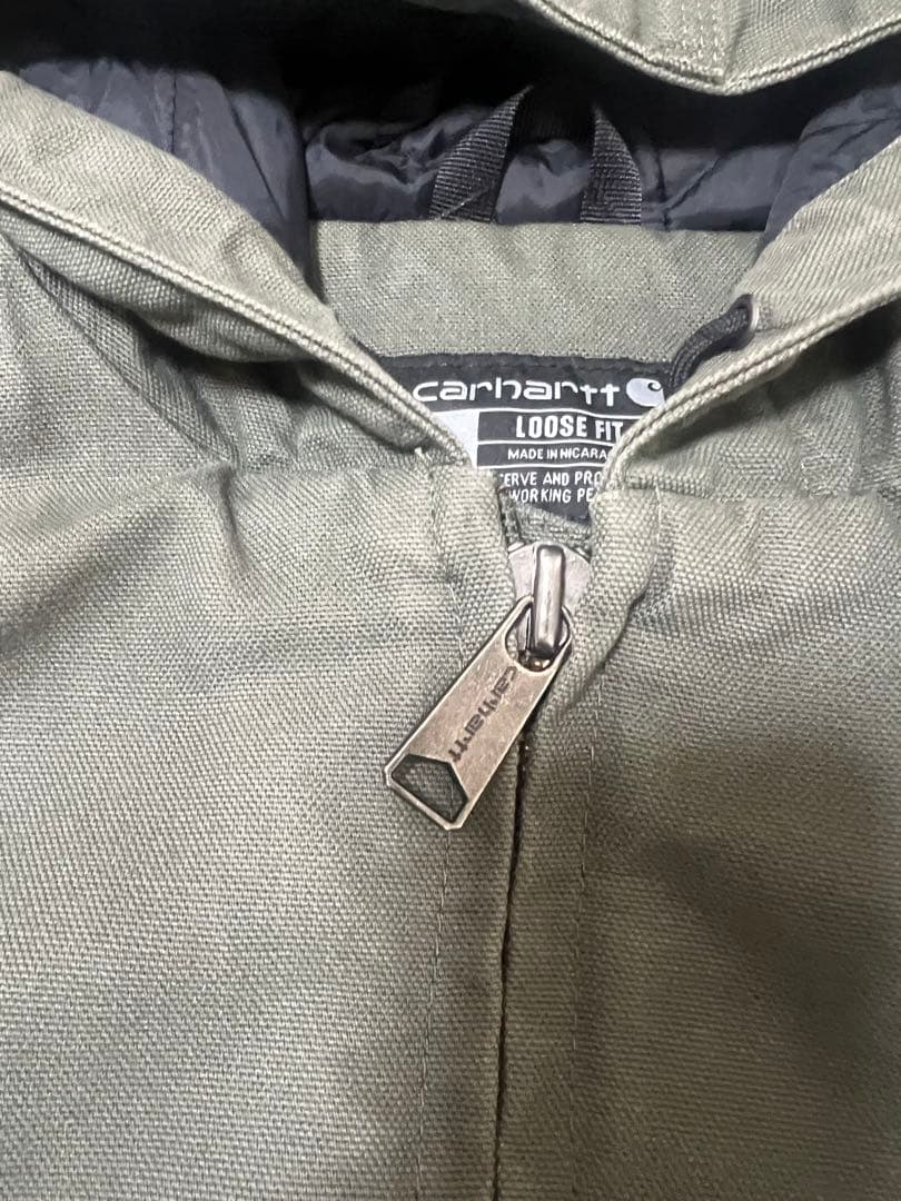 Carhartt キルティングライナー アクティブジャケット モスグリーン