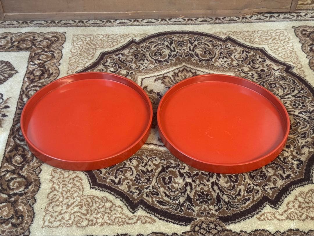 輪島塗 堅地 朱塗 懐石御膳一式 共箱