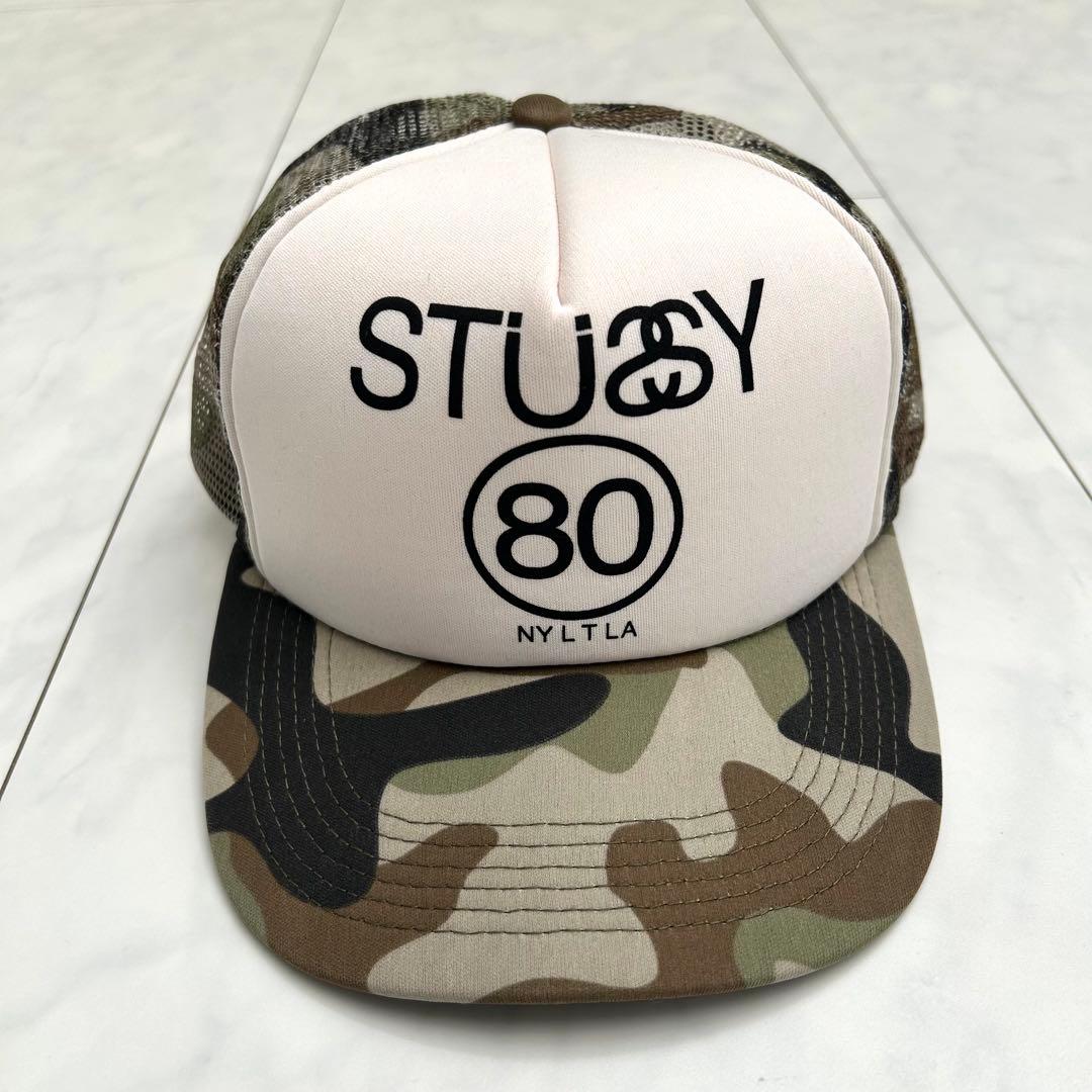 【大人気柄】STUSSY メッシュキャップ　迷彩　90s フリーサイズ　レア
