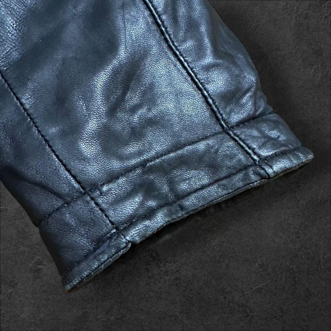 PERRY ELLISペリーエリスPORTFOLIOレザーブルゾンジャケット古着