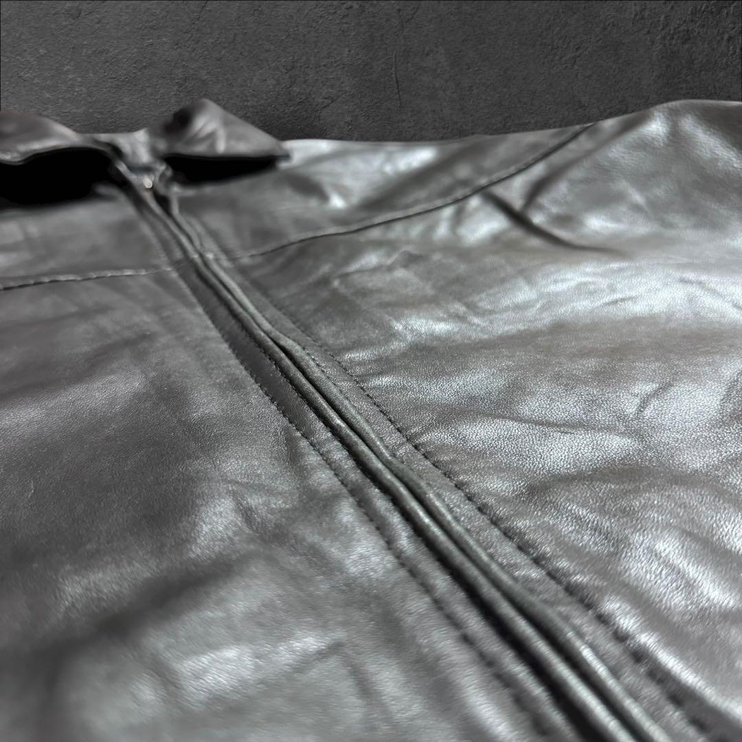 PERRY ELLISペリーエリスPORTFOLIOレザーブルゾンジャケット古着