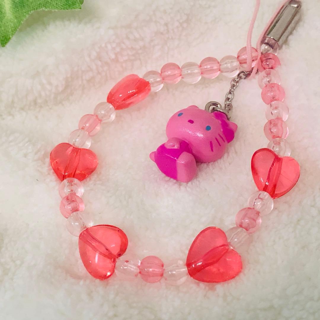 ☆レア☆キティ　ピンクハローキティ　横向き　PINK　ストラップ　2001