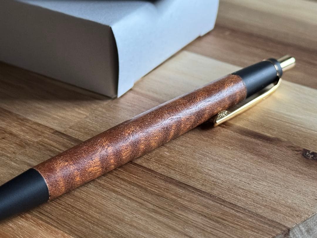 野原工芸　サペリ杢　スリムボールペン