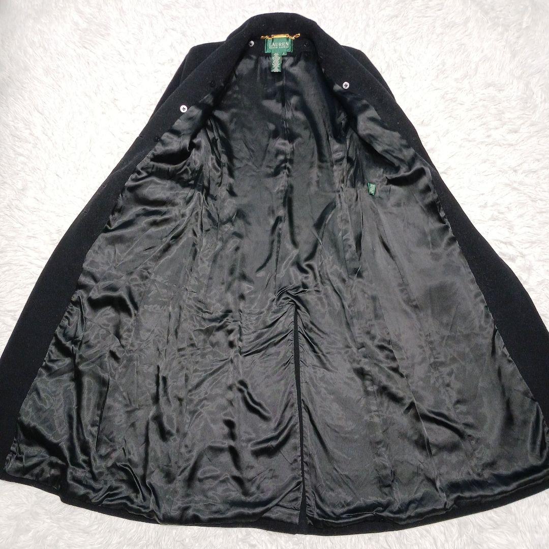 ローレン ラルフローレン ウール チェスターコート ロング 黒 S