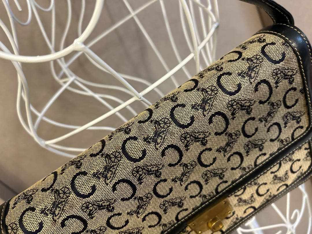 至高の逸品✨CELINE ショルダーバッグ Cマカダム　ゴールド金具 /725