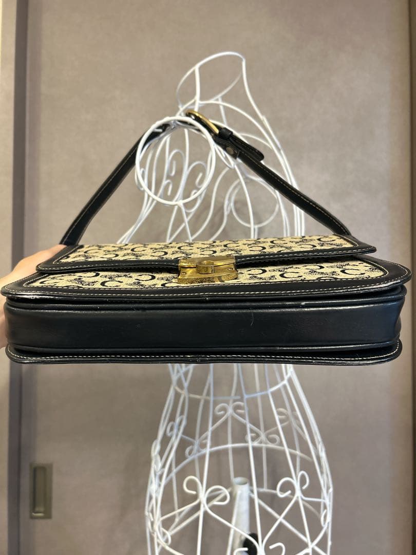 至高の逸品✨CELINE ショルダーバッグ Cマカダム　ゴールド金具 /725