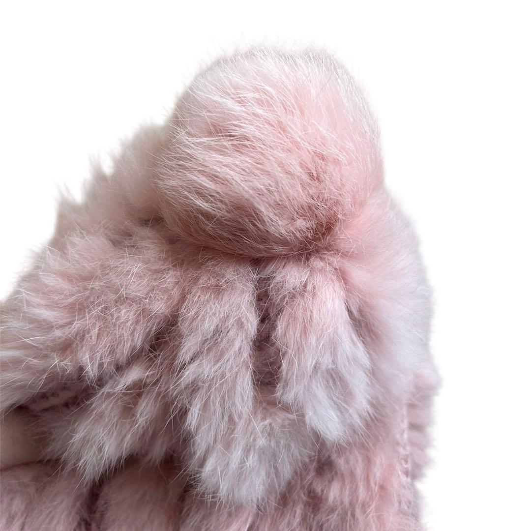 John galliano ラビットファー ニット帽 ニュースペーパー ビーニー