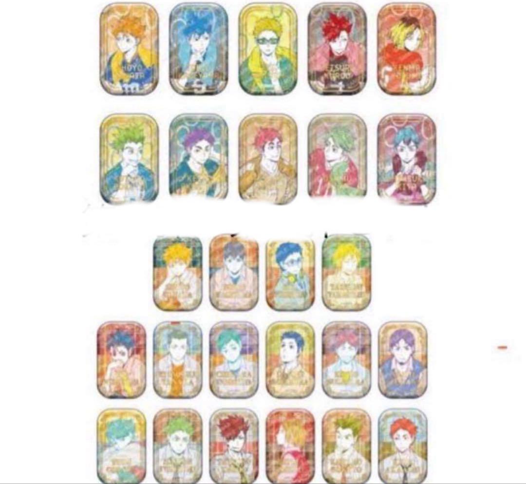 ハイキュー!! スクエア缶バッジ オフショット×カラー 第一弾 二弾セット