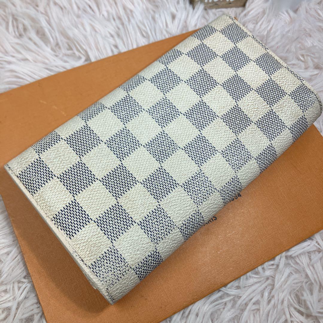 美品 ルイヴィトン ダミエアズール ポルトフォイユ サラ レディース 長財布