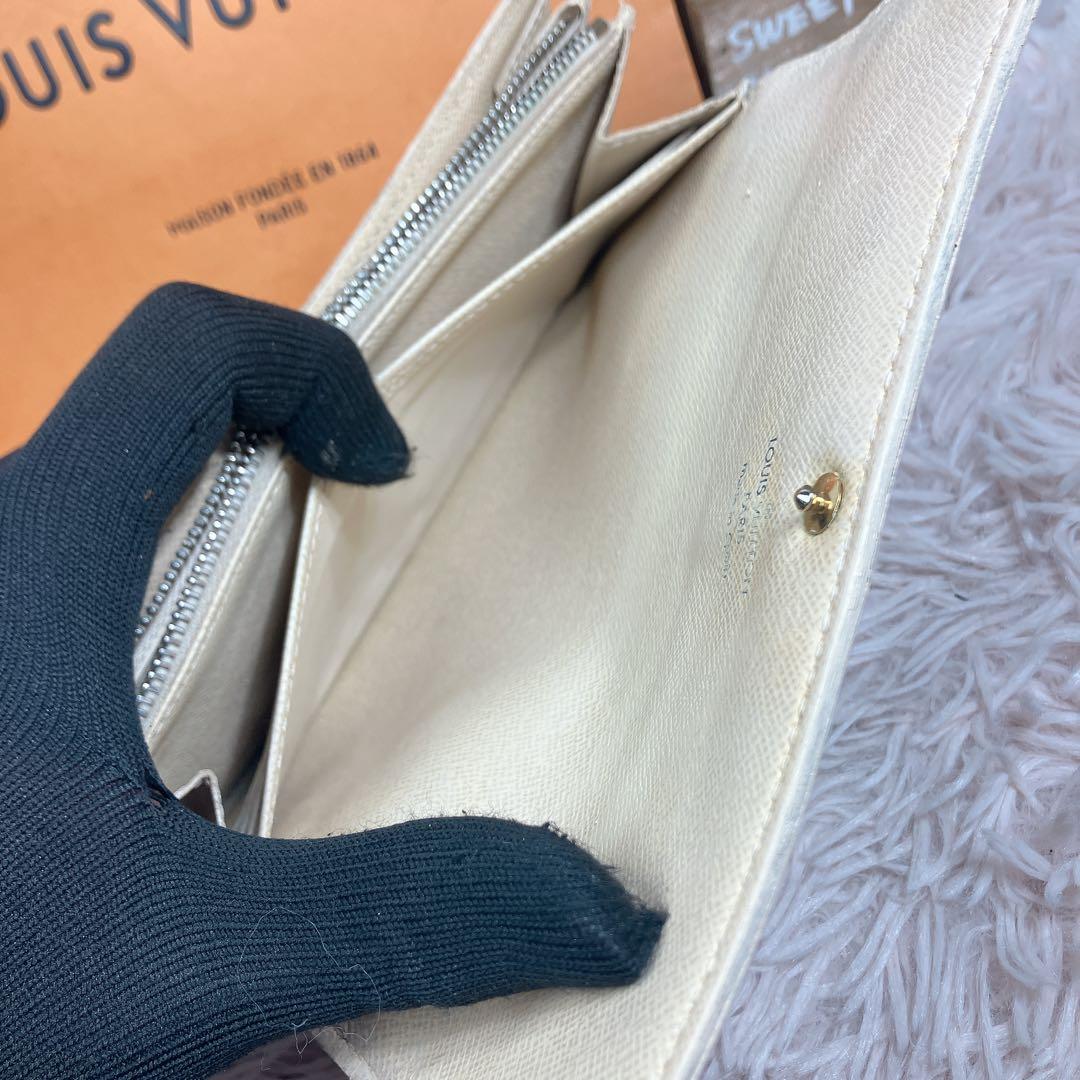 美品 ルイヴィトン ダミエアズール ポルトフォイユ サラ レディース 長財布